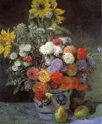 Pierre Renoir Mixed Flowers in an Earthenware Pot Spain oil painting artist